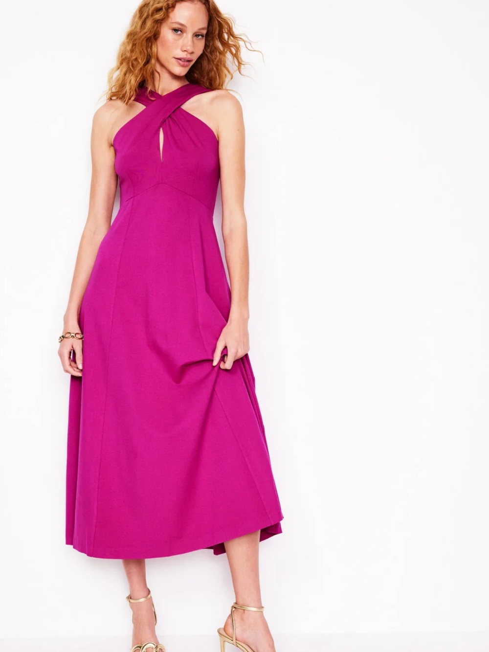 Boden Cross Front Ponte Dress